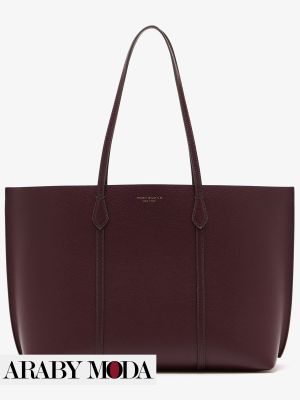 شنطة توري بورش عنابية كبيرة انيقة في كل المواسم ورمضان