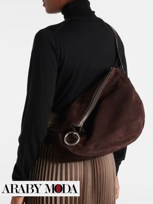 Burberry Suede Shoulder Bag for Luxurious Winter Looks