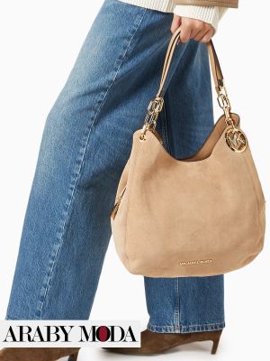 A beautiful Michael Kors Lillie Suede Bag for winter style