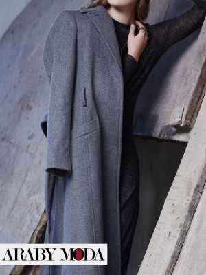 Formal gray coat, accompanies you on the most elegant occasions