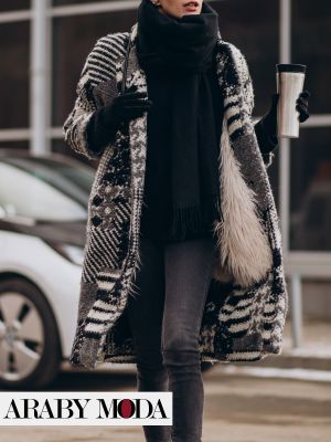Winter look in black and its different shades