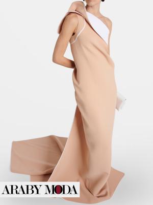 Evening dress Dusty pink simple elegant luxurious unique design
