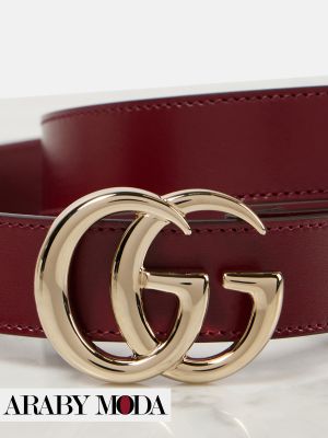 حزام قوتشي برغندي يتناسق مع اجمل الاطلالات الربيعية الفاخرة