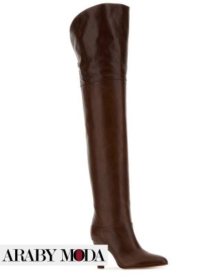 Chloe Eve leather boots in dark brown