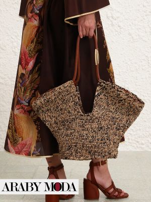 Zimmermann Goldentime Raffia Tote Bag is a summertime companion