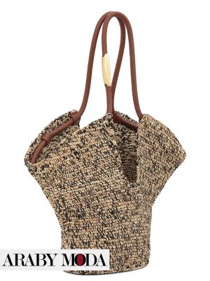 Zimmermann Goldentime Raffia Tote Bag is a stylish neutral colorway