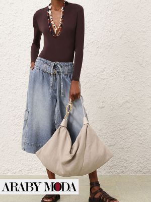 Create distinctive look with Zimmermann Trampoline Hobo Bag in white